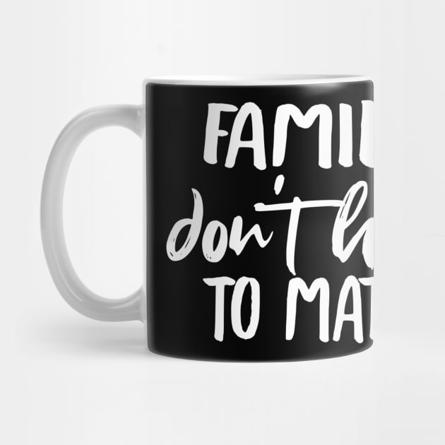 Families don't have to match : Cute family gift idea for Dad, Mom & Siblings by ARBEEN Art